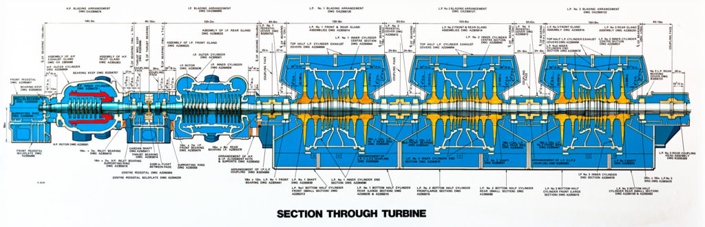 Section Through Turbine - On display in the admin offices