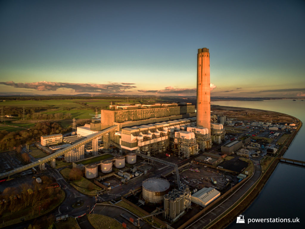 Aerial view of Longannet power station