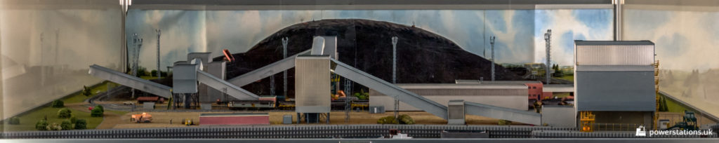 A model of the Ferrybridge Coal Plant, as seen on display in the admin reception